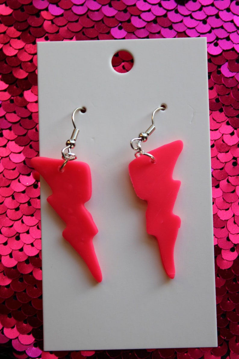 Hot pink thunderbolts