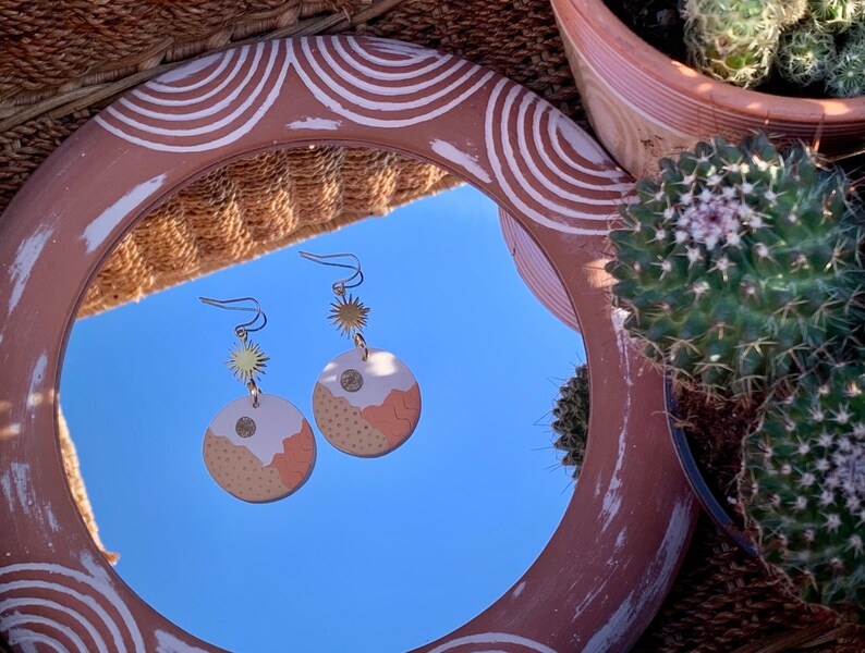 Desert sun /& moon earrings