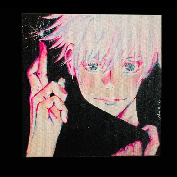 Gojo Satoru Anime Character Handmade Acrylic Painting for Your - Etsy Gojo Satoru Anime Character Handmade Acrylic Painting for Your - Etsy