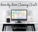 Room by Room: Home Cleaning Checklist, Weekly Cleaning Checklist, Printable Cleaning List, Daily Cleaning List, Printable 8.5x11, Editable 