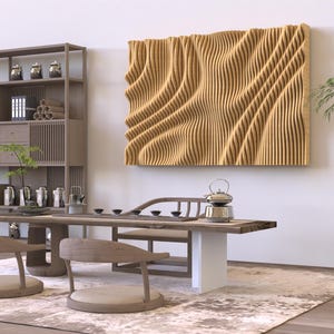 Wavy Wall Decor, Parametric CNC Files, Digital Download