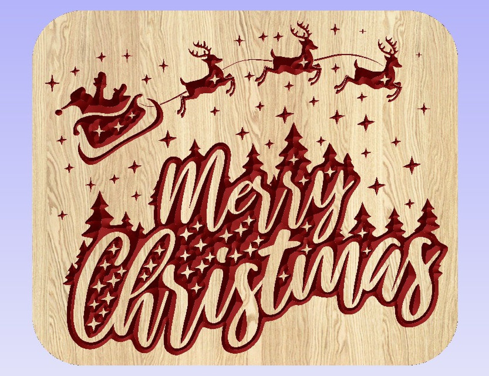 Merry Christmas / Gift CNC Files / CNC Files for Wood / CNC Etsy