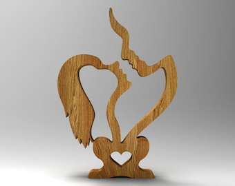 Gift statue Valentines Day / CNC File / CNC Files For Wood / CNC Router File / (stl, ai, dxf, eps)