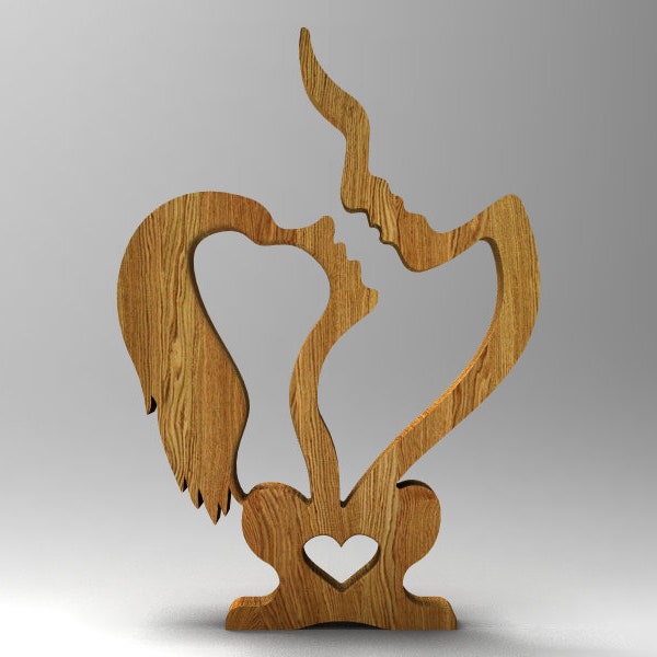 Gift statue Valentines Day / CNC File / CNC Files For Wood / CNC Router File / (stl, ai, dxf, eps)