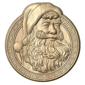 Santa Claus / Merry Christmas / STL / CNC Files For Wood / CNC Router File / 3D models /