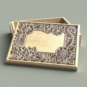 Portagioie V-Carved - File per CNC (Dxf, Svg, Ai, Eps, Pdf)