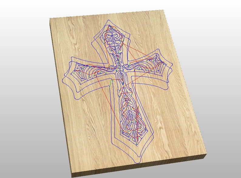 Cross-v-carved-vector Files for CNC - Etsy