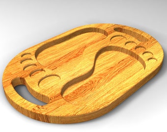 CNC Serving Plate Files, 3D STL, Vector Graphics (ai, dxf, eps)