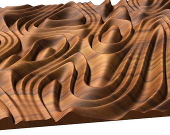 3D CNC Carving, STL Model, Wood Panel Artcam Aspire (Digital File)