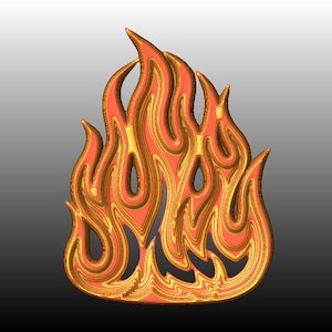 Modelo 3D STL de fuego para fresadora CNC (archivo digital)