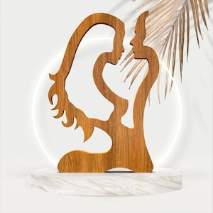 Man and Woman, Wood Statue CNC File (stl, ai, dxf, eps)