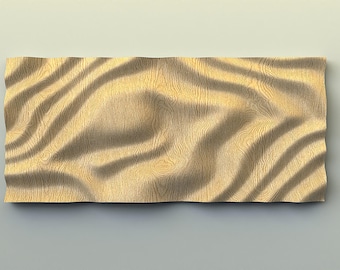 3D-golvend houten wandpaneel, CNC-snijwerk STL-bestand