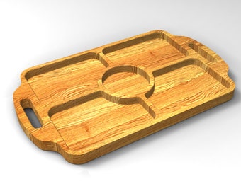 CNC Serving Tray, 3D STL Vector Files (Digital Download)