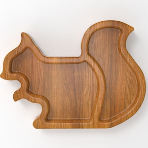 Squirrel Serving Tray, CNC 3D STL, Vector Files (Digital Download)