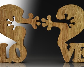 Love - Valentines Day / CNC File / CNC Files For Wood / CNC Router File / (stl, ai, dxf, eps)