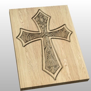 Cross-v-carved-vector Files for CNC - Etsy