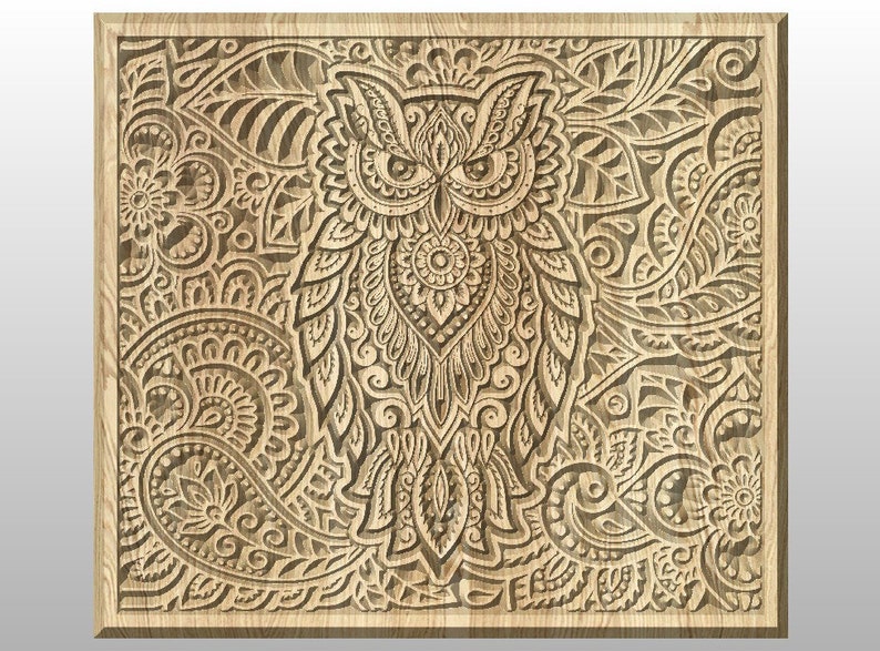 V-carved Jewelry Box OWL - Files for CNC (ai, Dxf, Eps, Svg Formats) - Etsy