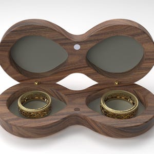 Wedding Ring Box, Engagement Ring Box, Wooden Ring Box, Jewelry Box, Personalized box for rings, Svg, Pdf, Ai, Dxf, Eps.