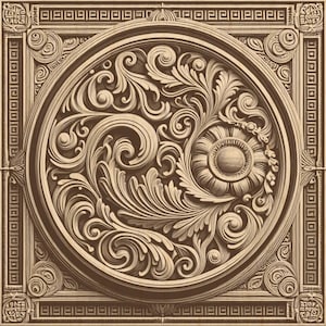 Woodcarving Style | Laser Engrave File | 3D Illusion | PNG Burn | Digital File | For Engraving |  Decor |
