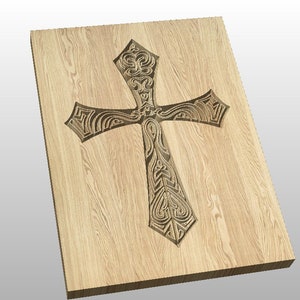 Cross-v-carved-vector Files for CNC - Etsy