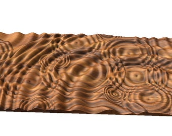3D-golvend ontwerpbestand wandpaneel, CNC STL (directe download)