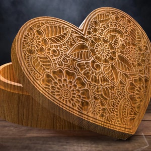 V-Carved Jewelry Box - Files for CNC  (Dxf, Svg, Ai, Pdf)
