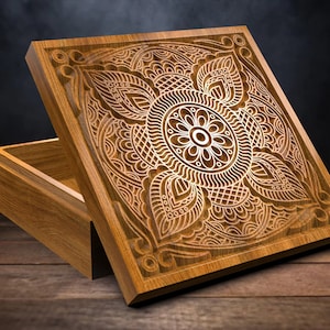 Portagioie V-Carved - File per CNC (Dxf, Eps, Ai, Pdf)