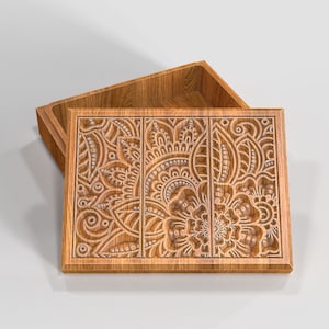 V-geschnitzte Schmuckschatulle - Dateien für CNC (Ai, Dxf, Eps, SVG Formate)