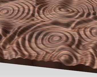 3D-golfwandpaneel STL-model, CNC-freesbestand (digitale download)