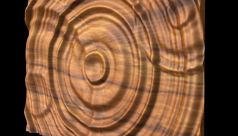 Puede incluir: Primer plano de una superficie de madera con un patr&oacute;n circular de anillos conc&eacute;ntricos. La madera es de color marr&oacute;n c&aacute;lido con un tono rojizo. La superficie es lisa y pulida.