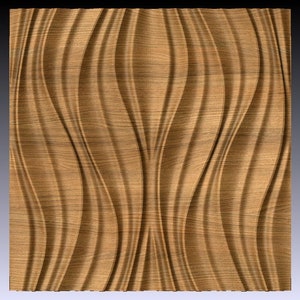 Può includere: Un pannello di legno con un motivo ondulato e ondulato. Il legno è di colore marrone chiaro.