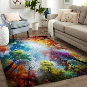 Latch Hook Kits forest, Large Latch Hook Rug Kit for Adults Latch Hook Kits with Printed Canvas Christmas Decoration
