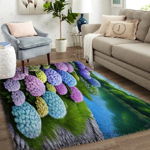 Floral Knüpfteppich Set - Wunderschönes Gartenmuster für Wohnkultur