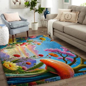 Teppich Knüpfteppich Set für Erwachsene mit bedruckter Leinwand - Weihnachtsgeschenke: Festliche Bodenkunst