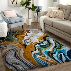 Tapis Waves à crochets, grand kit de tapis à crochets, parfait pour une décoration de salon