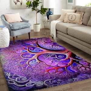 Large Latch Hook Rug Kit: Printed Canvas, Acrylic Yarn, DIY Craft