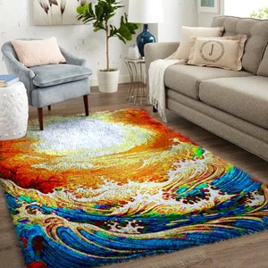 Delicia floral antigua: alfombra clásica con gancho, decoración de inspiración vintage, regalo perfecto para el hogar
