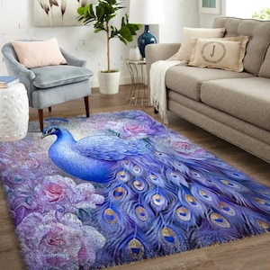 Latch Hook Kits Peacock, Large Latch Hook Rug Kit for Adults Latch Hook Kits with Printed Canvas - Personalized Rug Kits for Entryways
