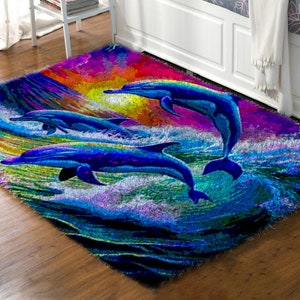Animal Rug Latch Hook Kit and Rug: Design Your Own Cushion Covers
