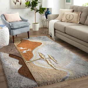 Latch Hook Kits mountain peak, Large Latch Hook Rug Kit for Adults Latch Hook Kits with Printed Canvas - Personalized Rug Kits for Entryways