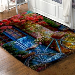 Ethnic Pattern Latch Hook Kit and Rug: DIY Rugs for a Global Aesthetic