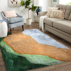 Knüpfteppich-Set, großes Knüpfteppich-Set für Erwachsene mit bedruckter Leinwand - Weihnachtsgeschenke: Festlicher Fußbodenspaß
