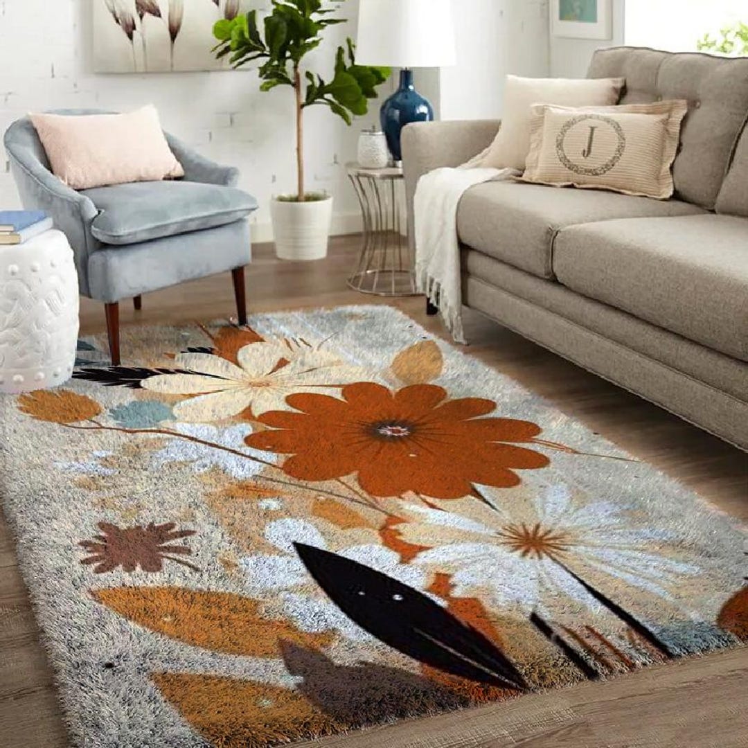 Leaves Latch Hook Rug Kit: DIY Tapestry With Acrylic Yarn Vintage Vibe ...