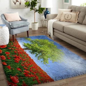 Abstrakter Teppich mit Knüpfteppich: Geben Sie Ihrem Zuhause einen künstlerischen Touch
