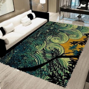 Elevate Your Space: Handmade Latch Hook Rug for Cozy Chic Decor