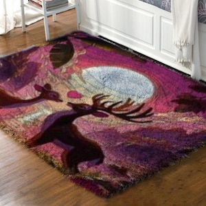 Latch Hook Rug ，Colorful Latch Hook Rug Kit - Perfect Home Décor Project