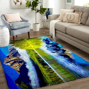 Mountain Retreat Knüpfhaken Teppich - Erdige Töne, Gemütliches Schlafzimmer Dekor, Perfektes Geschenk für Ihn oder Zuhause