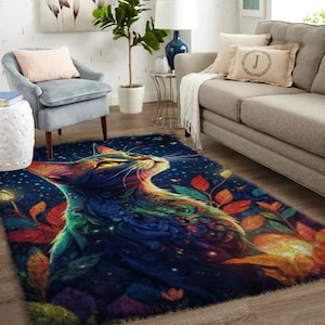 Latch Hook Kits Flower cat, Large Latch Hook Rug Kit for Adults Latch Hook Kits with Printed Canvas - Personalized Rug Kits for Entryways