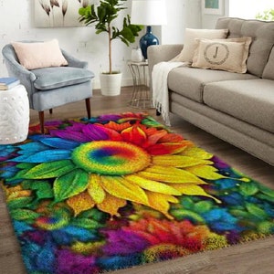 Customized Rug Latch Hook Kit and Rug: Personalized Washable Floor Art