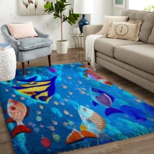 Kits de gancho de pestillo hechos a mano: alfombras personalizadas para adultos - Arte de tapiz multifuncional